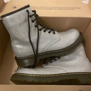 Dr. Martens Kids Size 5—1460 Glitter Silver